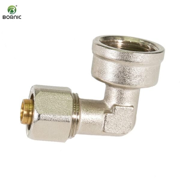 Brass PEX compression fittings with stainless steel grip rings