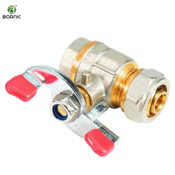 Brass ball valve with handle lock