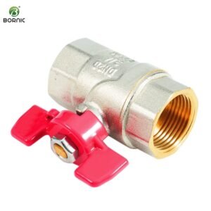 Brass ball valve for industrial pipelines