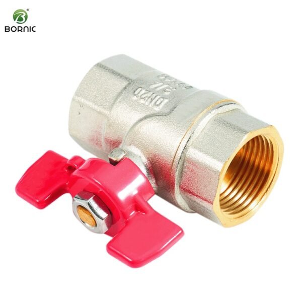 Brass ball valve for industrial pipelines