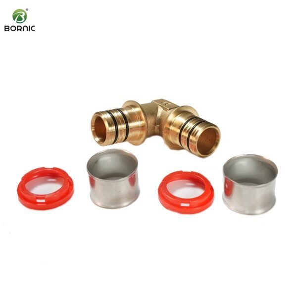 Brass press fittings for radiant heating